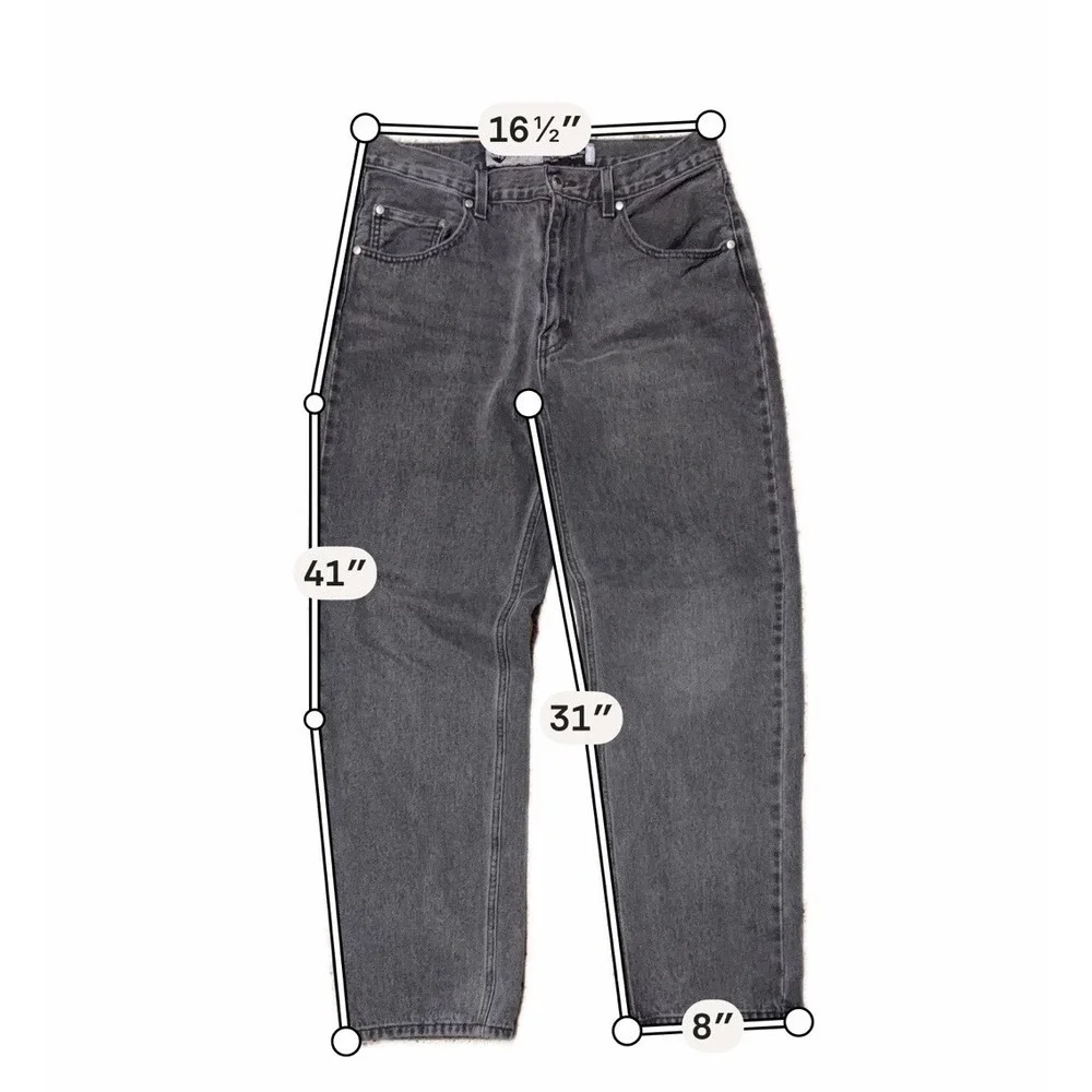 Levi's SilverTab Loose Jeans Black Gray Baggy Fit 90s Y2K Skater Style 33x32